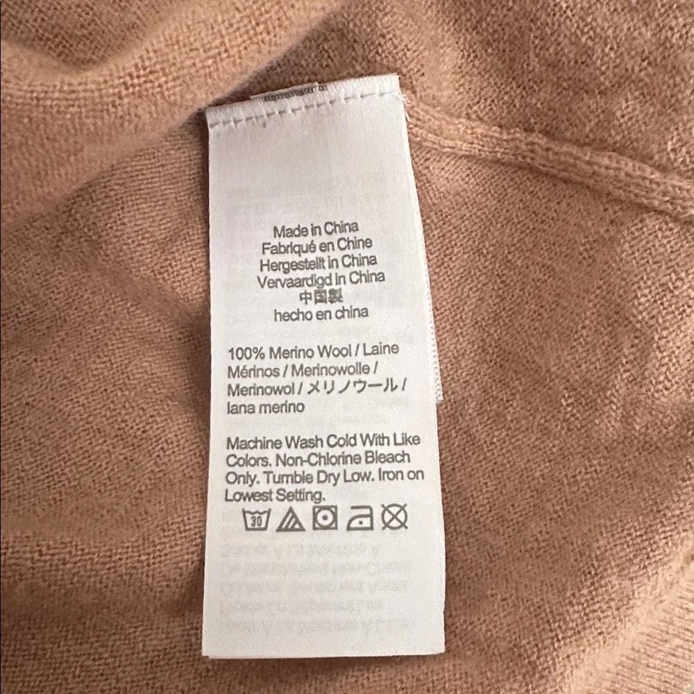 J. Crew Merino Wool Lightweight Crewneck Sweater - tan/peach color